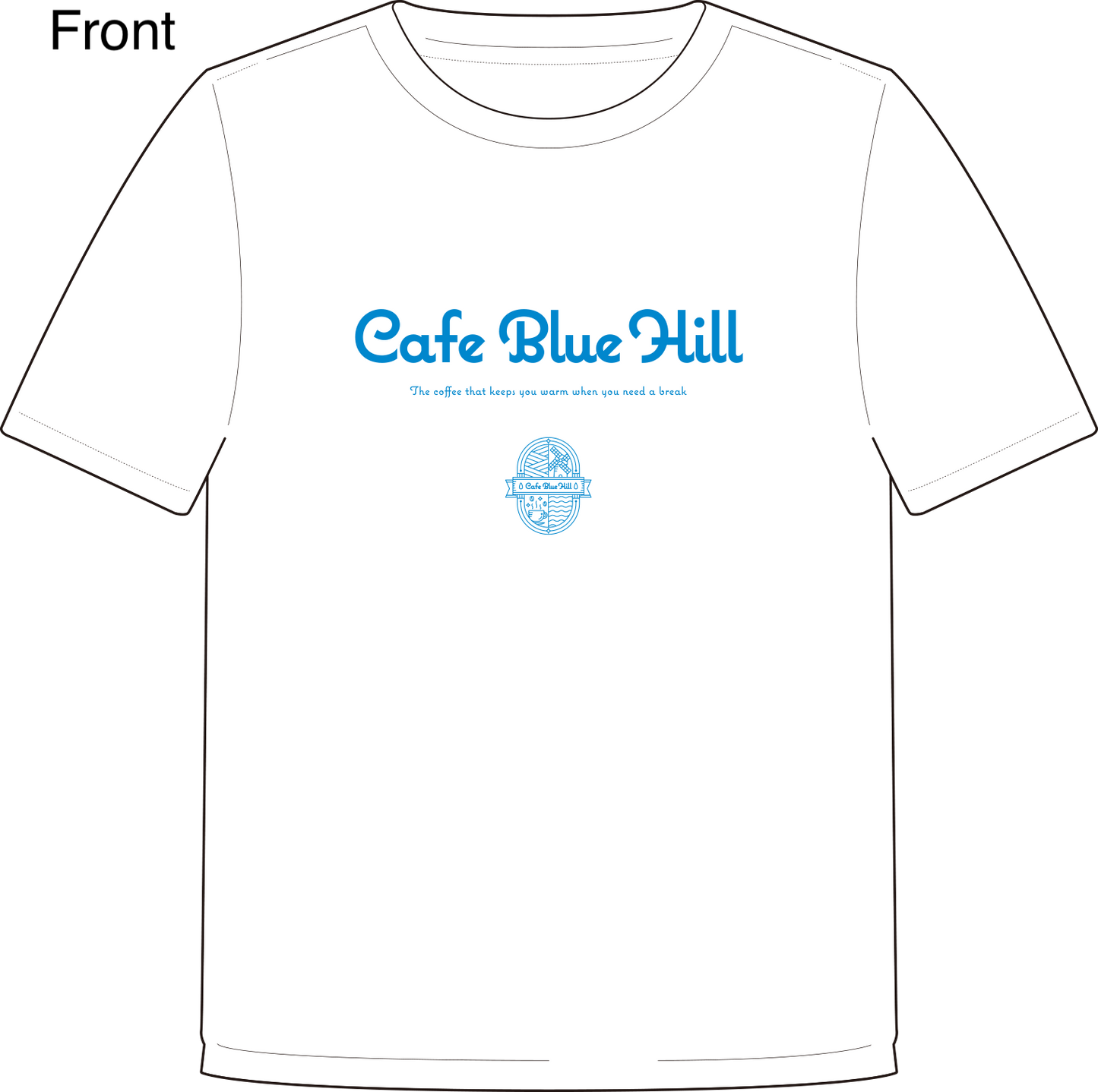 もしも桑原由気が地元長崎県佐世保市でカフェを開いたら Cafe Blue Hill Tシャツ