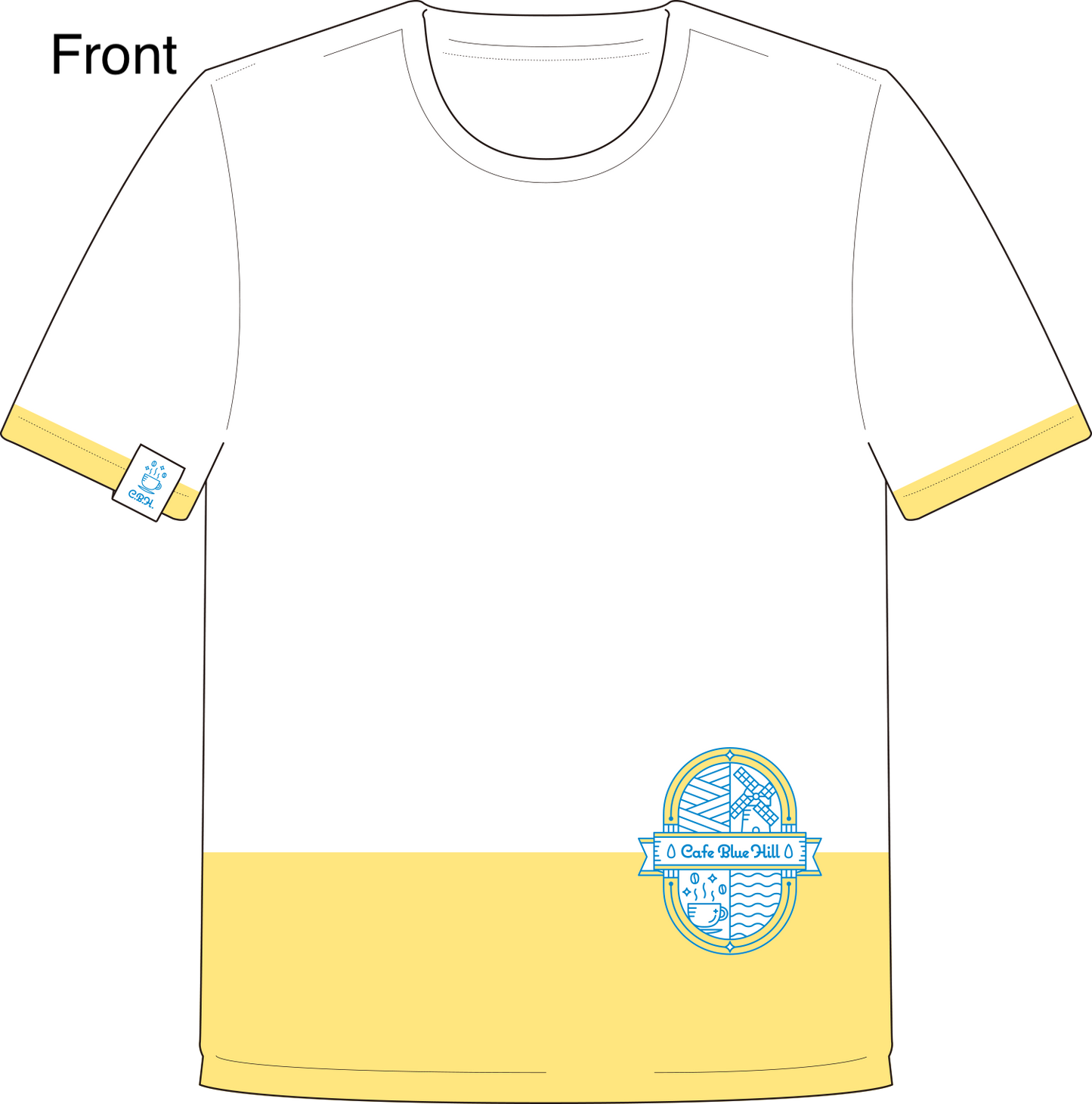 もしも桑原由気が地元長崎県佐世保市でカフェを開いたら Cafe Blue Hill フルグラフィックTシャツ